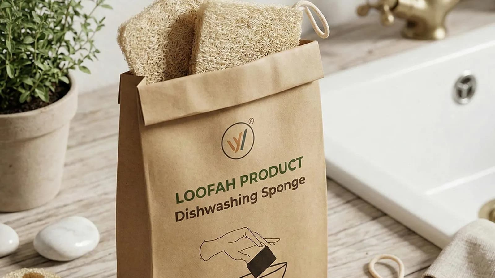 Loofah Dish Sponge Retail Packaging Ideas
